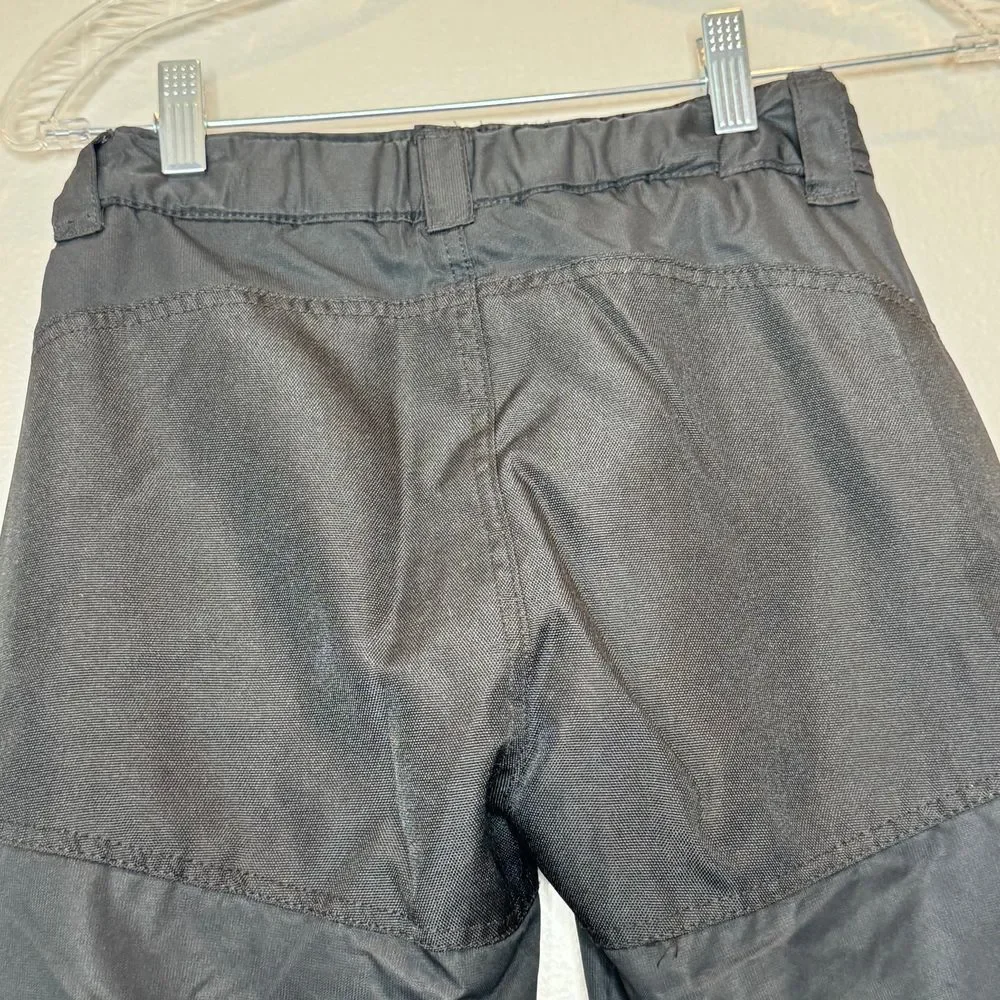 SKIGEAR Ski‎ Snow Board Pants YOUTH MED Black Front Zip Gators Reinforced Rear